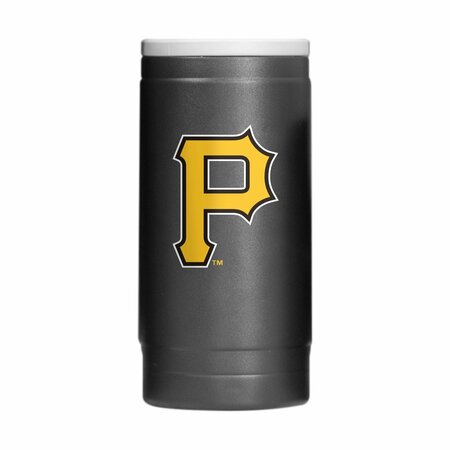 LOGO BRANDS Pittsburgh Pirates Flipside Powder Coat Slim Can Coolie 523-S12PC-34